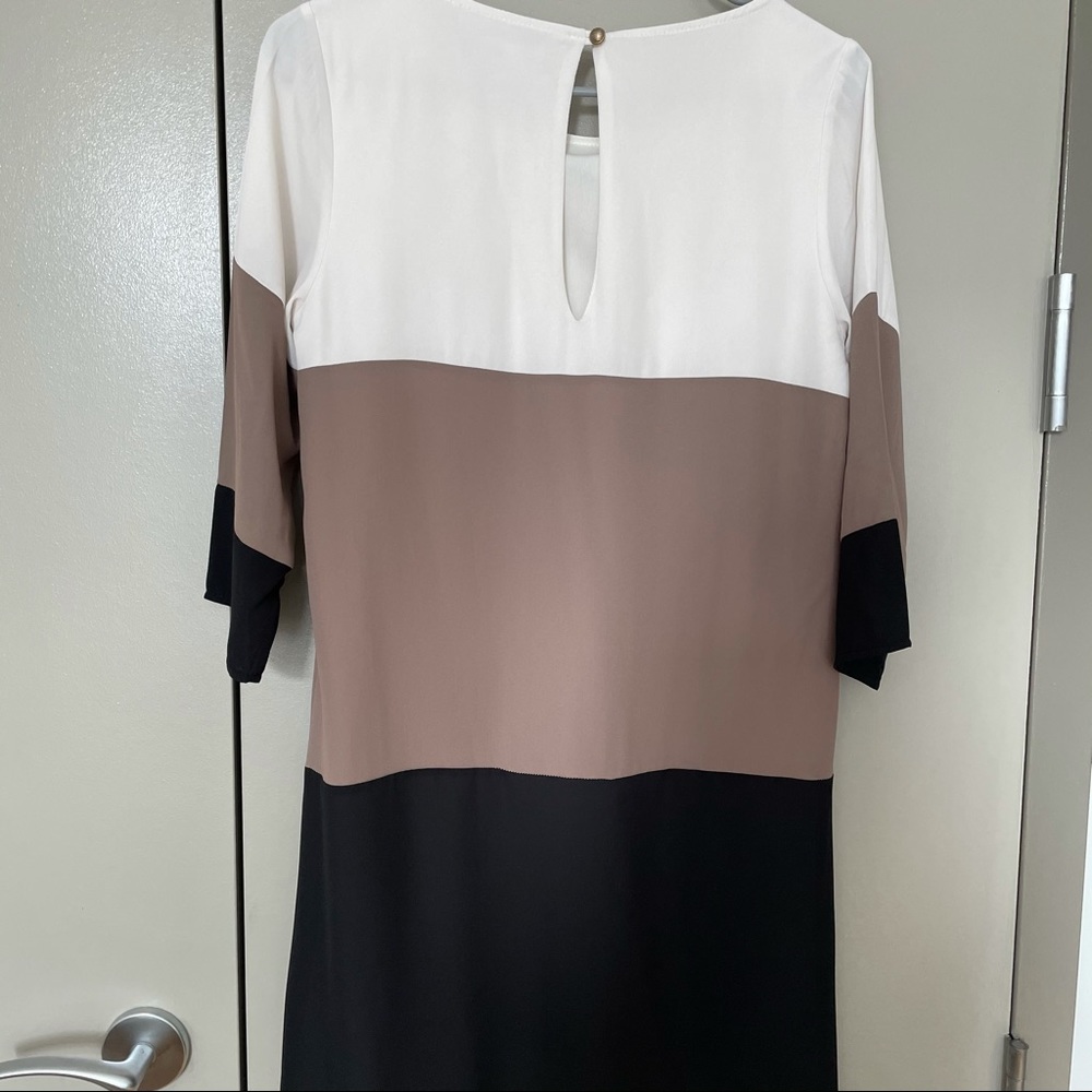 Lulus Citrus Grove Taupe Color Block Shift Dress - image 6